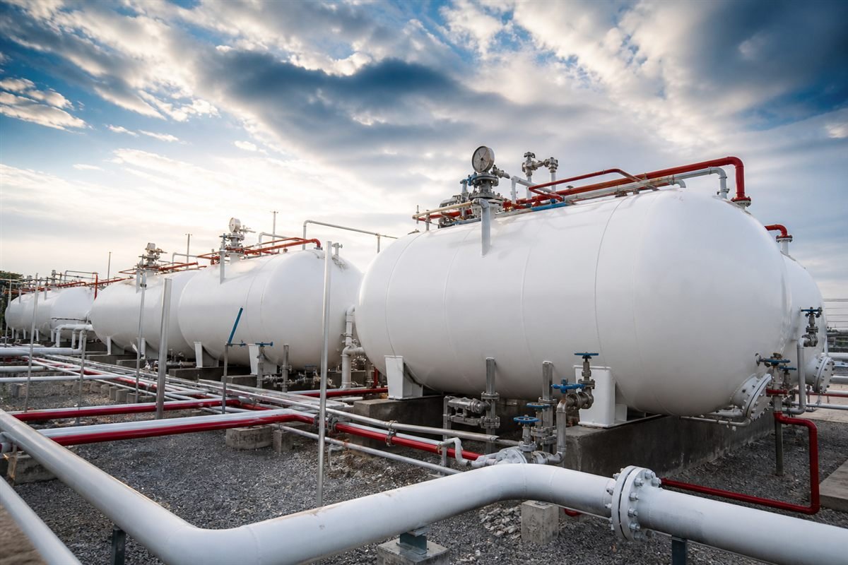 LPG storage tanks