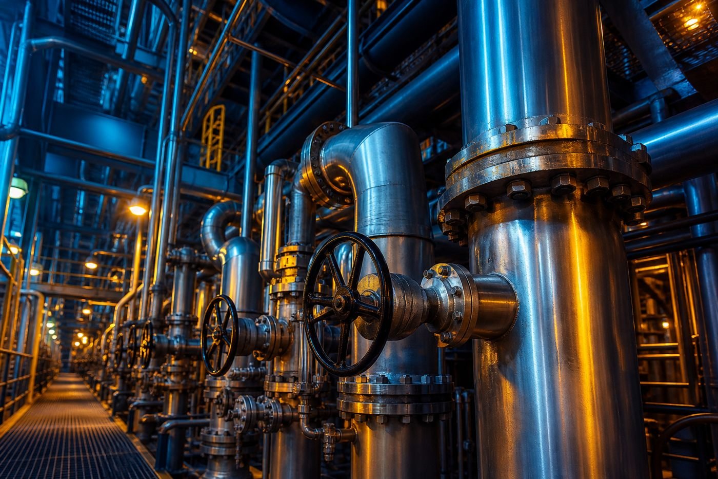Industrial oil and gas processing facility